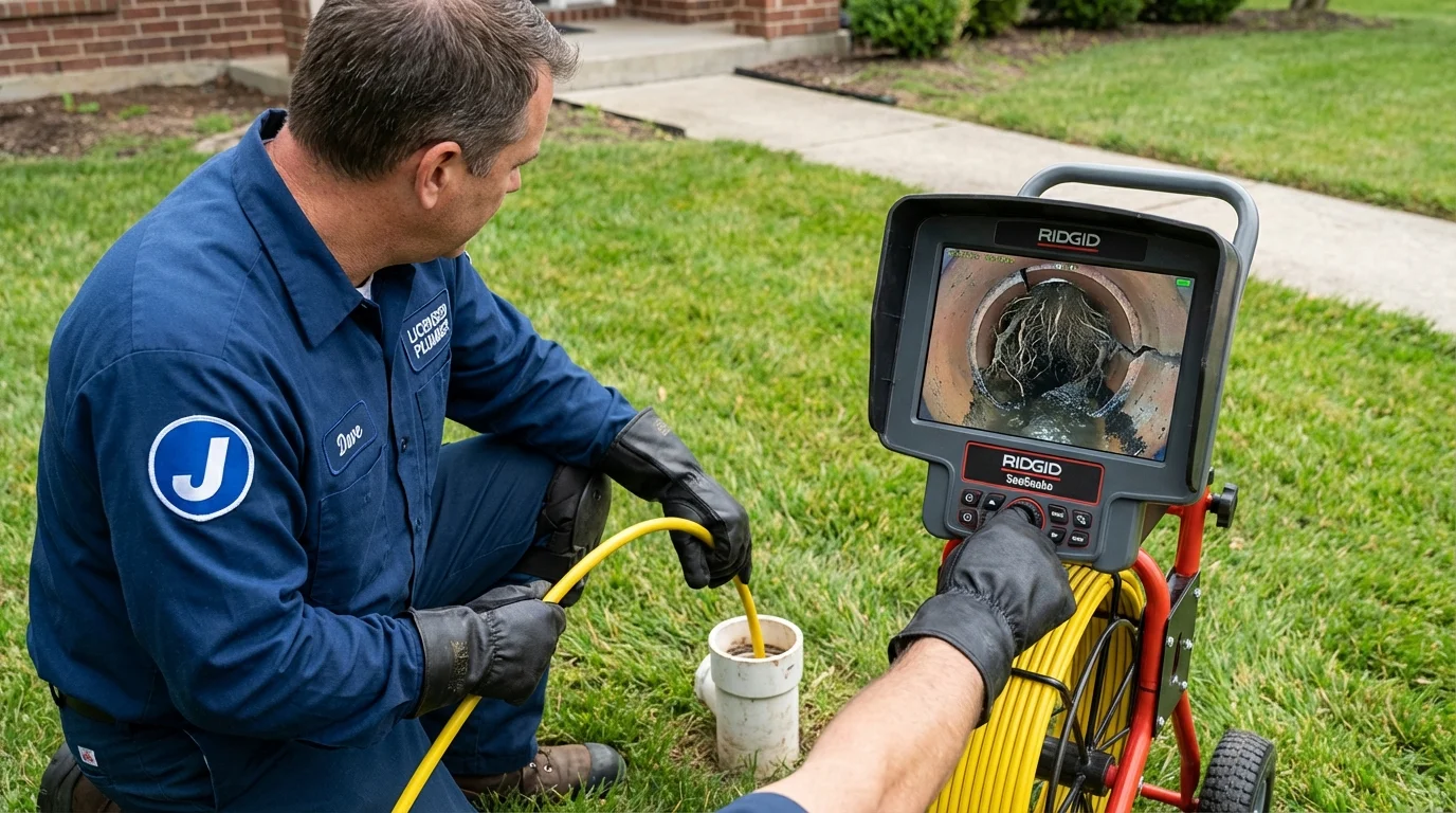 Sewer camera inspection being performed by Johns Plumbing LLC in Eufaula